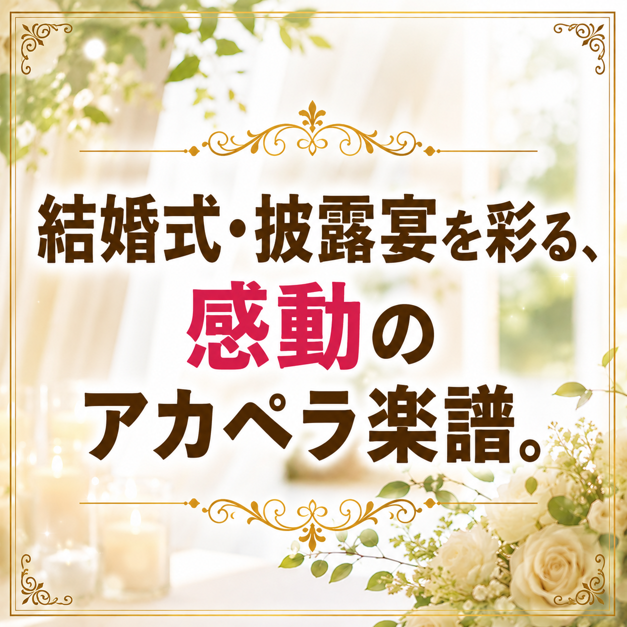 ブライダルソング アカペラ楽譜表紙